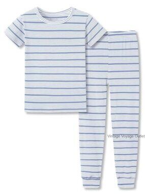 Unisex Kids Snug Fit Pajama Set Short Sleeve Viscose Spandex 2T-10